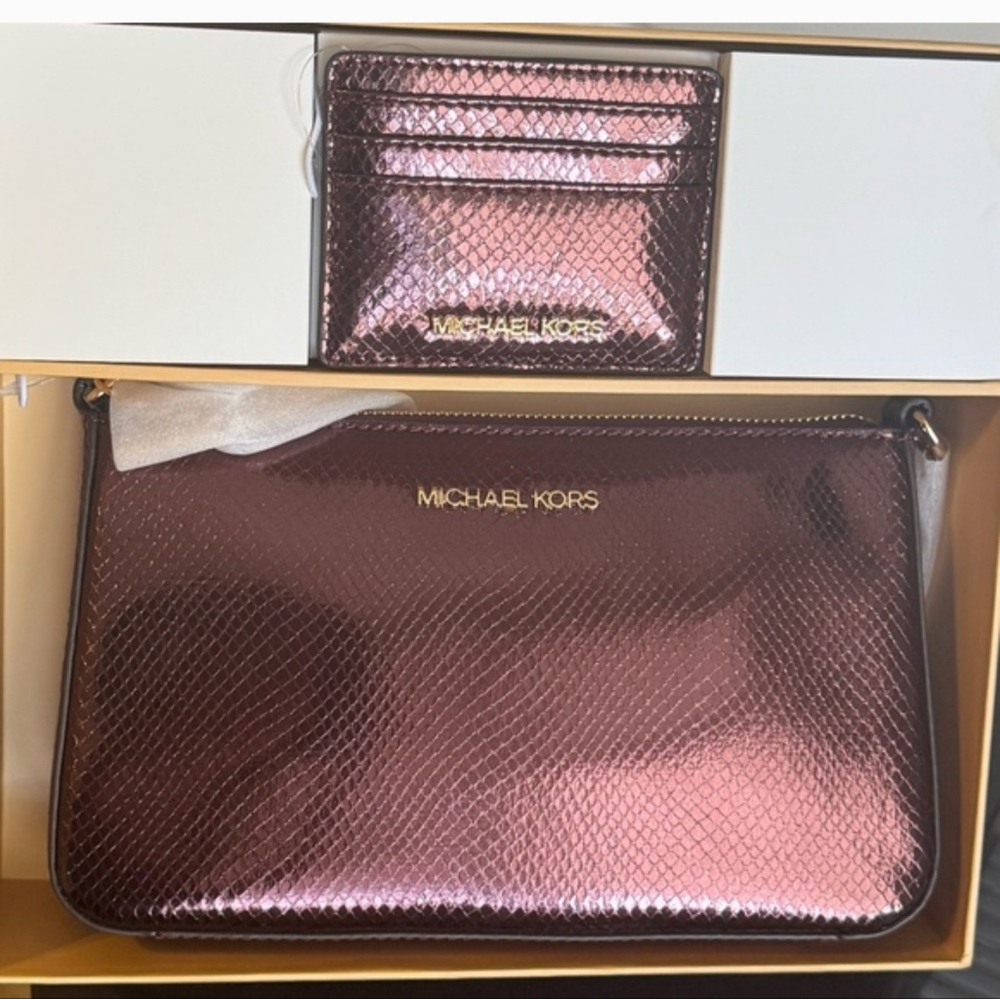 NWT 💎 Michael Kors Gift Purse & Card Holder (Box Set)